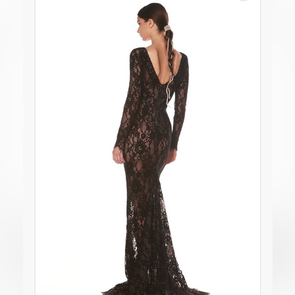 Bronx and Banco Black Collette Lace Long Sleeve Dress - Picture 2 of 4